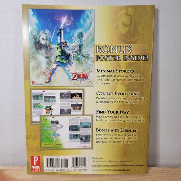 Prima Game Guide: The Legend Of Zelda Skyward Sword Premier Edition (NO POSTER) - Picture 4 of 4